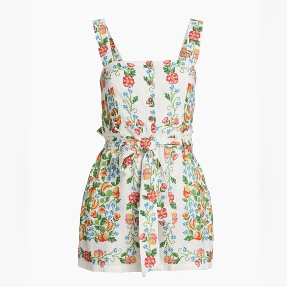 NWT FARM RIO•Floral belted romper - Picture 11 of 11